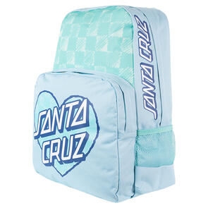 SANTA CRUZ CHECKER HEART DOT BACKPACK AQUA CHECK