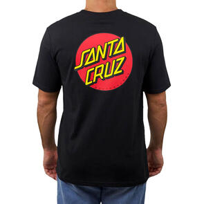 SANTA CRUZ CLASSIC DOT CHEST SHORT SLEEVE TEE BLACK