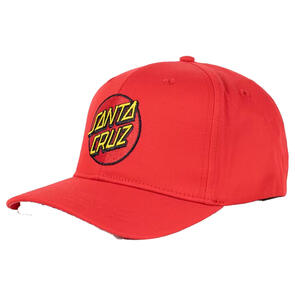 SANTA CRUZ CLASSIC DOT PATCH STRETCH FIT CAP RED