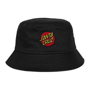 SANTA CRUZ CLASSIC DOT PATCH BUCKET HAT BLACK