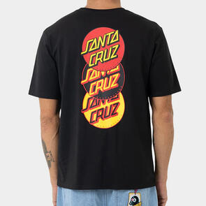 SANTA CRUZ DESCENDED DOTS S/S TEE BLACK RED YELLOW