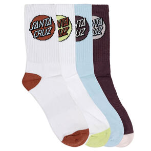 SANTA CRUZ WOMENS OTHER DOT SOCK WHITE MAROON MIST