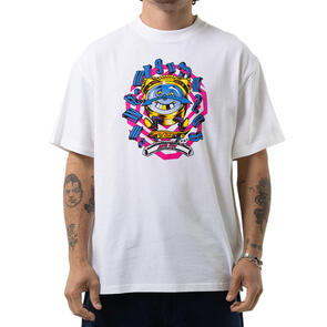 SANTA CRUZ GRABKE ALL AROUND FRONT TEE WHITE