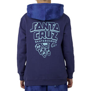 SANTA CRUZ INHERIT STACKED STRIP HOODY DARK BLUE TIE DYE