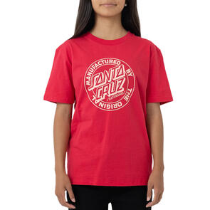 SANTA CRUZ MFG DOT FRONT TEE ROSE