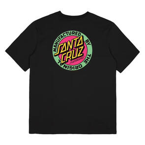 SANTA CRUZ MFG DOT RETRO TEE BLACK