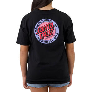 SANTA CRUZ MFG RETRO DOT REVERSE TEE BLACK