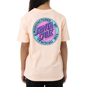 SANTA CRUZ MFG RETRO DOT REVERSE TEE PINK CORAL