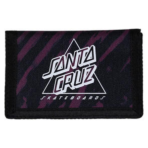 SANTA CRUZ NOT A DOT HOLLOW VELCRO WALLET MAROON TIE DYE