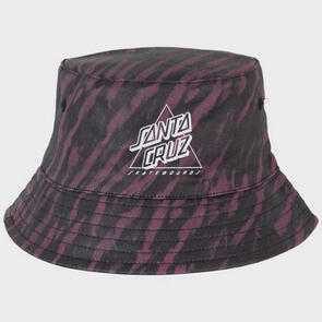 SANTA CRUZ NOT A DOT HOLLOW REVERSIBLE BUCKET HAT MAROON TIEDYE-BLACK