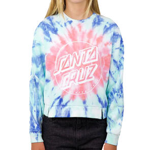 SANTA CRUZ OPUS DOT FRONT TIE DYE SWEATER MULTI TIE DYE