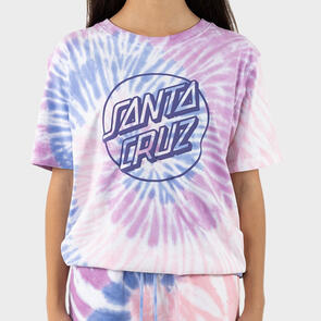 SANTA CRUZ OPUS DOT FRONT TEE PURPLE TIE DYE