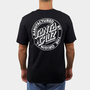 SANTA CRUZ OS MFG DOT TEE BLACK