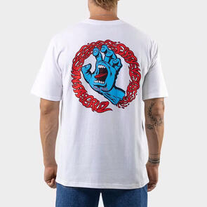 SANTA CRUZ OS SCREAMING 50 TEE WHITE