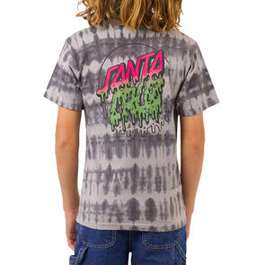 SANTA CRUZ RAD DOT HOLLOW TEE BLACK TIE DYE