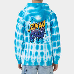 SANTA CRUZ RAD DOT HOLLOW HOODIE TURQUIOSE TIE DYE