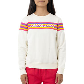 SANTA CRUZ SC RAINBOW STRIP FRONT SWEATER OFF WHITE