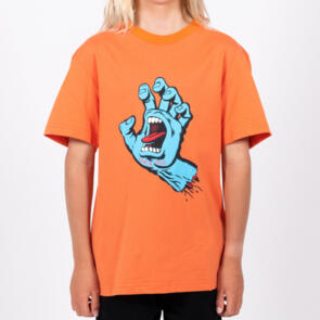 SANTA CRUZ SCREAMING HAND FRONT TEE ORANGE