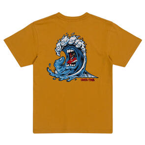 SANTA CRUZ SCREAMING WAVE FRONT TEE TAN