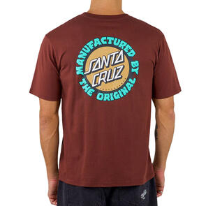 SANTA CRUZ SPEED MFG DOT PUFF SHORT SLEEVE TEE BROWN