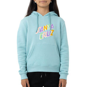 SANTA CRUZ SPIRIT STACK STRIP FRONT HOODIE TURQUOISE