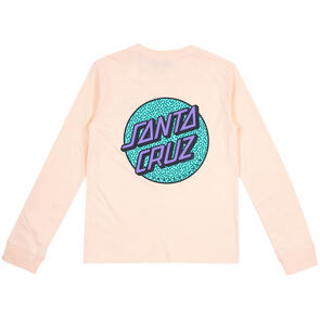 SANTA CRUZ SPRINKLE DOT LONG SLEEVE TEE PINK CORAL