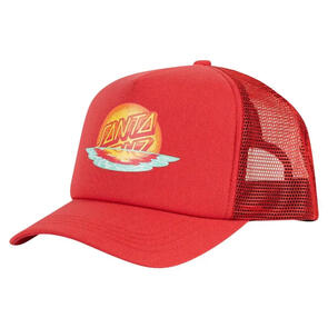 SANTA CRUZ SUNRISE DOT TRUCKER CAP ROSE