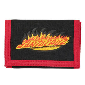 SANTA CRUZ ULTIMATE FLAME STRIP WALLET WASHED BLACK