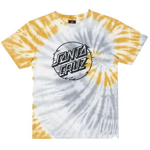 SANTA CRUZ VIVID DOT MONO FRONT TEE TAN TIE DYE