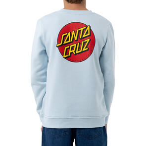 SANTA CRUZ YOUTH CLASSIC DOT CHEST SWEATER LIGHT BLUE