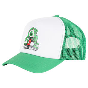 SANTA CRUZ YOUTH EYEGORE STRIP TRUCKER CAP LIGHT GREEN