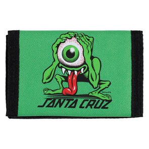 SANTA CRUZ YOUTH EYEGORE STRIP VELCRO WALLET LIGHT GREEN