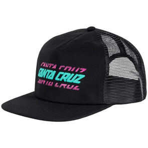SANTA CRUZ YOUTH MULTI SPLIT STRIP TRUCKER CAP BLACK