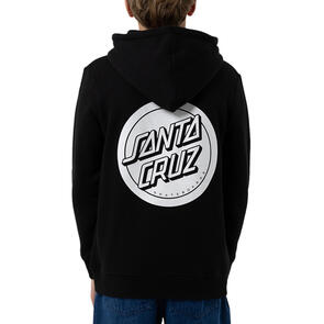 SANTA CRUZ YOUTH REVERSE DOT MONO HOODIE BLACK