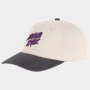 SANTA CRUZ YOUTH SCRATCHED STACK DAD CAP NATURAL