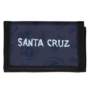 SANTA CRUZ YOUTH SCREAMING MOUTH MONO REPEAT WALLET DARK BLUE