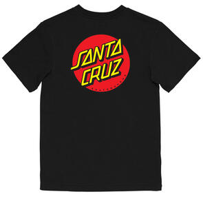 SANTA CRUZ YOUTH CLASSIC DOT CHEST TEE BLACK