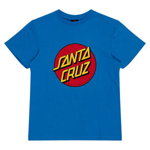 SANTA CRUZ CLASSIC DOT PUFF FRONT TEE TURQUOISE