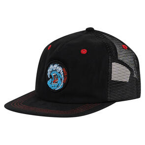 SANTA CRUZ SCREAMING WAVE TRUCKER CAP BLACK