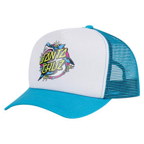 SANTA CRUZ SHARK DOT TRUCKER CAP TURQUOISE