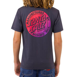 SANTA CRUZ MFG DOT FADE TEE NAVY