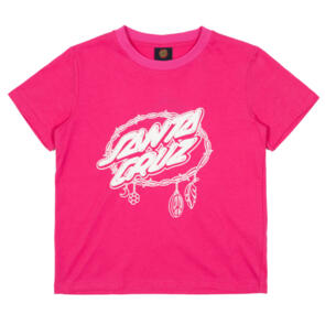 SANTA CRUZ BARBED OVAL MONO DOT FRONT RELAXED TEE PINK
