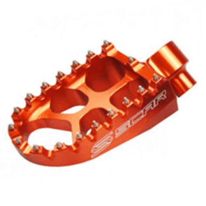 SCAR EVO ORANGE FOOTPEGS KTM SX85 1998-2017 - 57MM WIDE