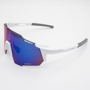 SCVCN SUNGLASSES CYCLING GLASSES WHITE GREY - BLUE MIRROR