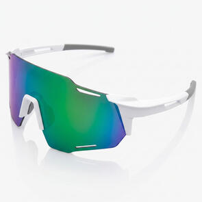 SCVCN SUNGLASSES CYCLING GLASSES WHITE GREY - GREEN MIRROR