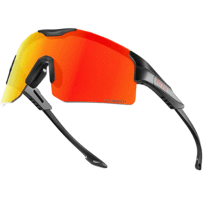SCVCN X111 CYCLING SUNGLASSES BLACK RED ION POLAR
