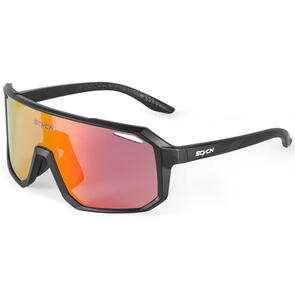 SCVCN X62 CASUAL SPORT SUNGLASSES MATT BLACK RED