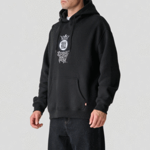 SDOUBLE CROWN DOT HOOD BLACK