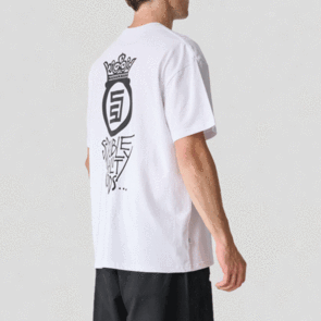 SDOUBLE CROWN DOT SS TEE WHITE