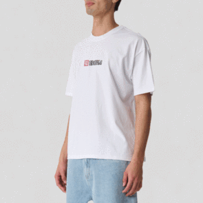 SDOUBLE S CUBE MID BLOCK SS TEE WHITE